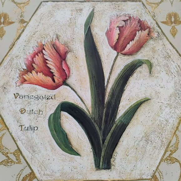 Set of 2 Pimpernel Floral Placemats, Cork Back England, Tulip Peony Rose Flowers - Picture 5 of 7